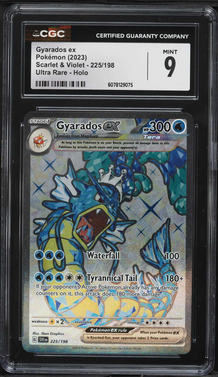 2023 Pokemon Scarlet & Violet Full Art Gyarados ex #225 CGC 9 MINT