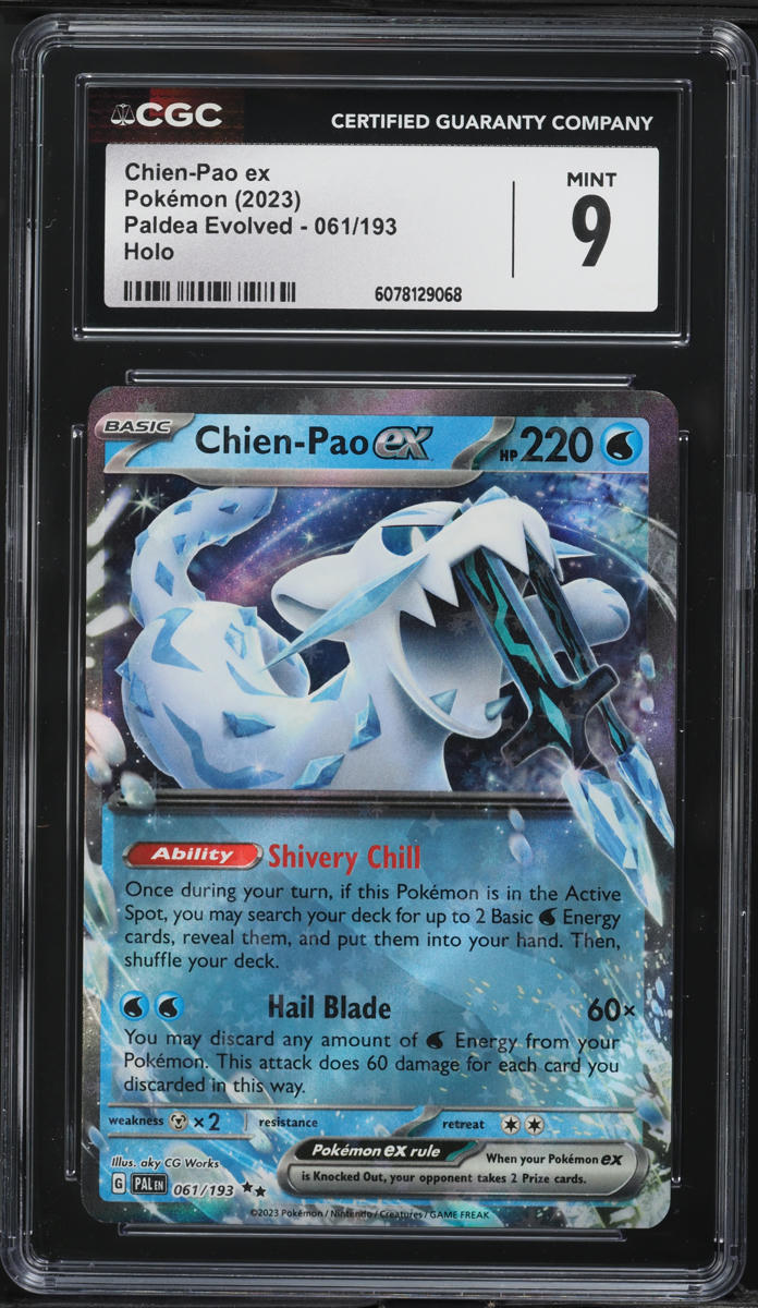 2023 Pokemon Scarlet & Violet Paldea Evolved Holo Chien-Pao ex #61 CGC 9 MINT