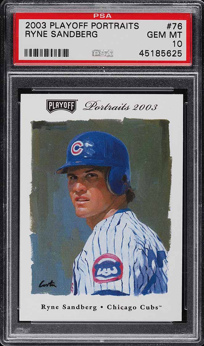 2003 Playoff Portraits Ryne Sandberg #76 PSA 10 GEM MINT
