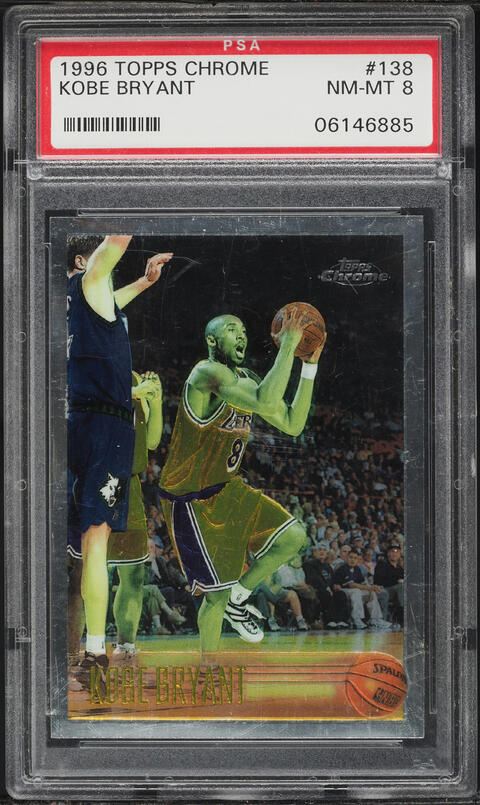 1996 Topps Chrome Kobe Bryant ROOKIE #138 PSA 9 MINT on Fanatics