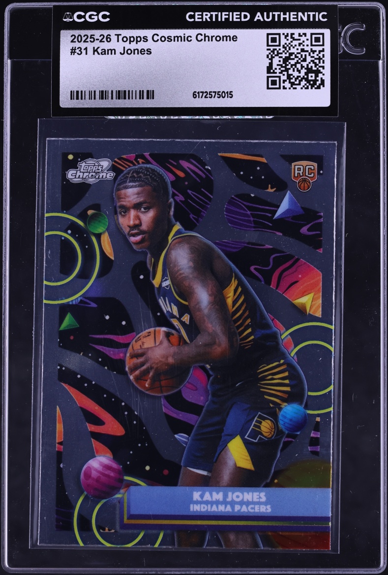 2025 Topps Chrome Cosmic Kam Jones ROOKIE #31 CGC AUTH