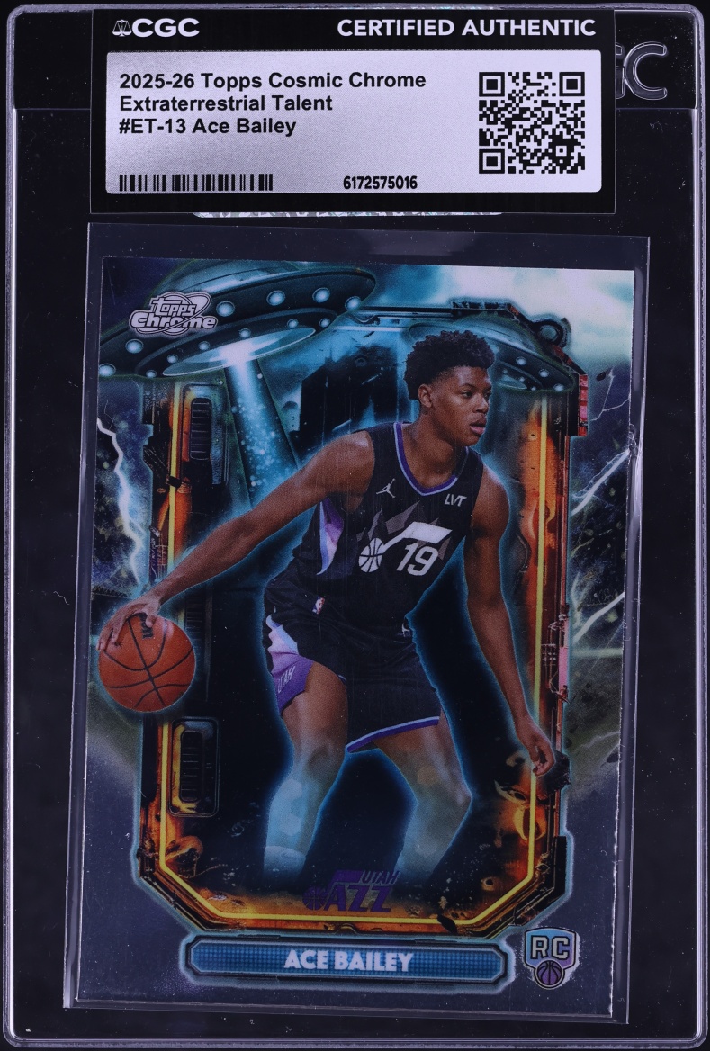 2025 Topps Chrome Cosmic Extraterrestrial Talent Ace Bailey ROOKIE #ET-13 CGC AUTH