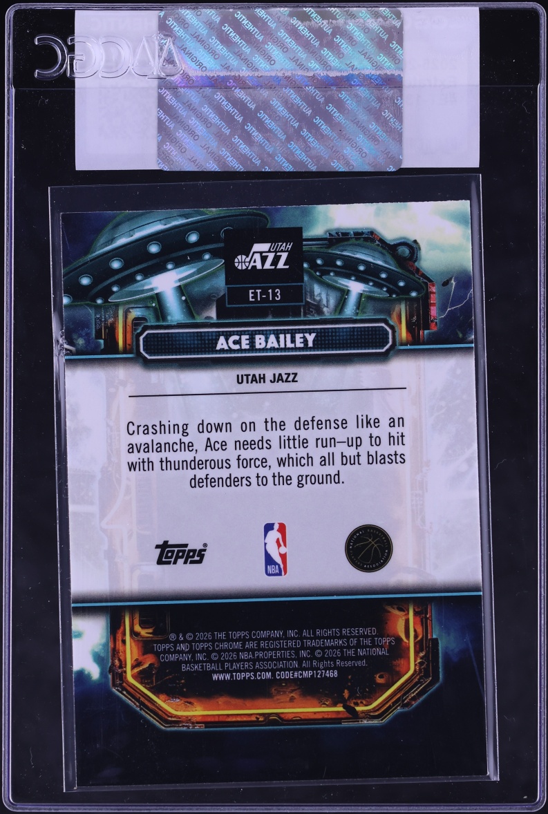 2025 Topps Chrome Cosmic Extraterrestrial Talent Ace Bailey ROOKIE #ET-13 CGC AUTH