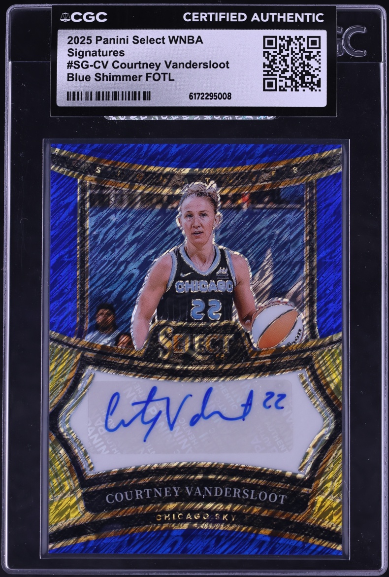 2025 Select WNBA Signatures Blue Shimmer FOTL Courtney Vandersloot AUTO 1/13 #SG-CV CGC AUTH