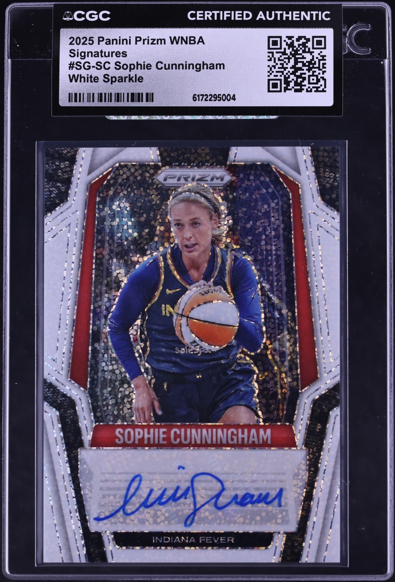 2025 Panini Prizm WNBA Signatures White Sparkle Sophie Cunningham AUTO 1/1 #SG-SC CGC AUTH