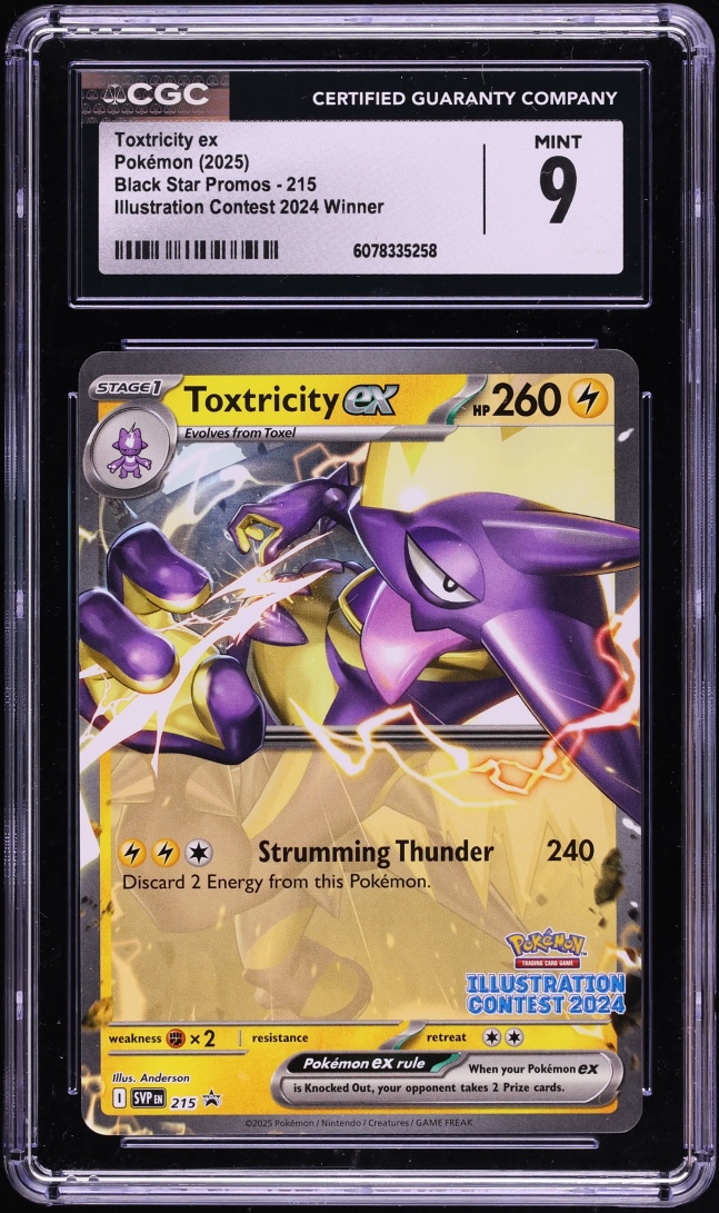 2025 Pokemon SV Promo Illustration Contest '24 Winner Toxtricity ex #215 CGC 9 MINT