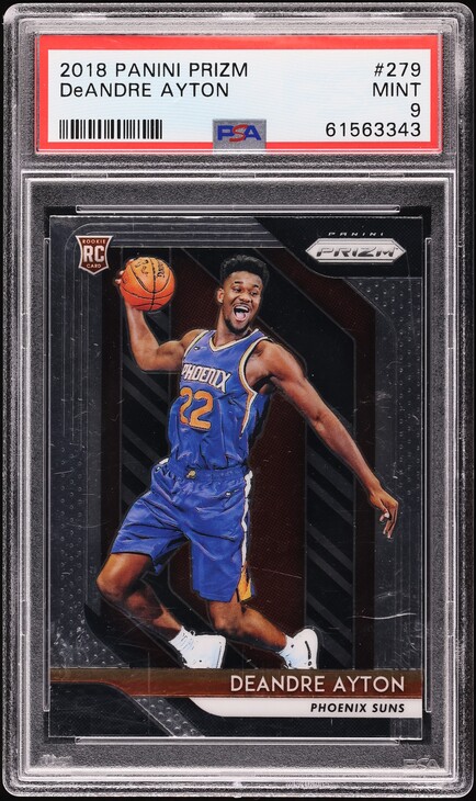 2018 Panini Prizm Silver DeAndre Ayton ROOKIE #279 PSA 8 NM-MT on