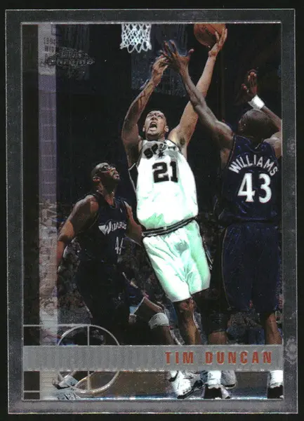 1997 Topps Basketball Tim Duncan ROOKIE #115 PSA 9 MINT on
