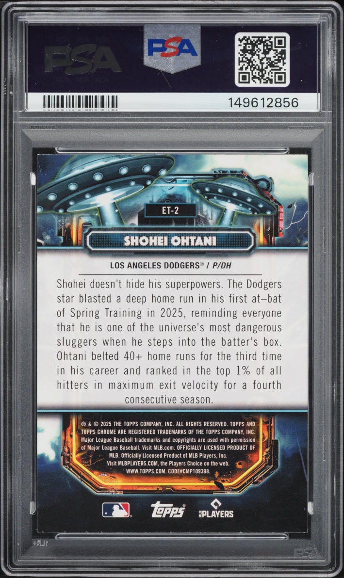 2025 Topps Chrome Cosmic Extraterrestrial Talent Shohei Ohtani #ET-2 PSA 9 MINT