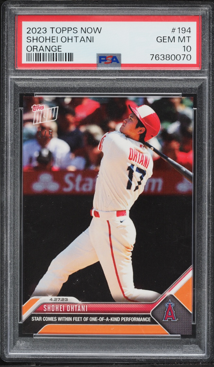 2023 Topps Now Orange Shohei Ohtani /5 #194 PSA 10 GEM MINT
