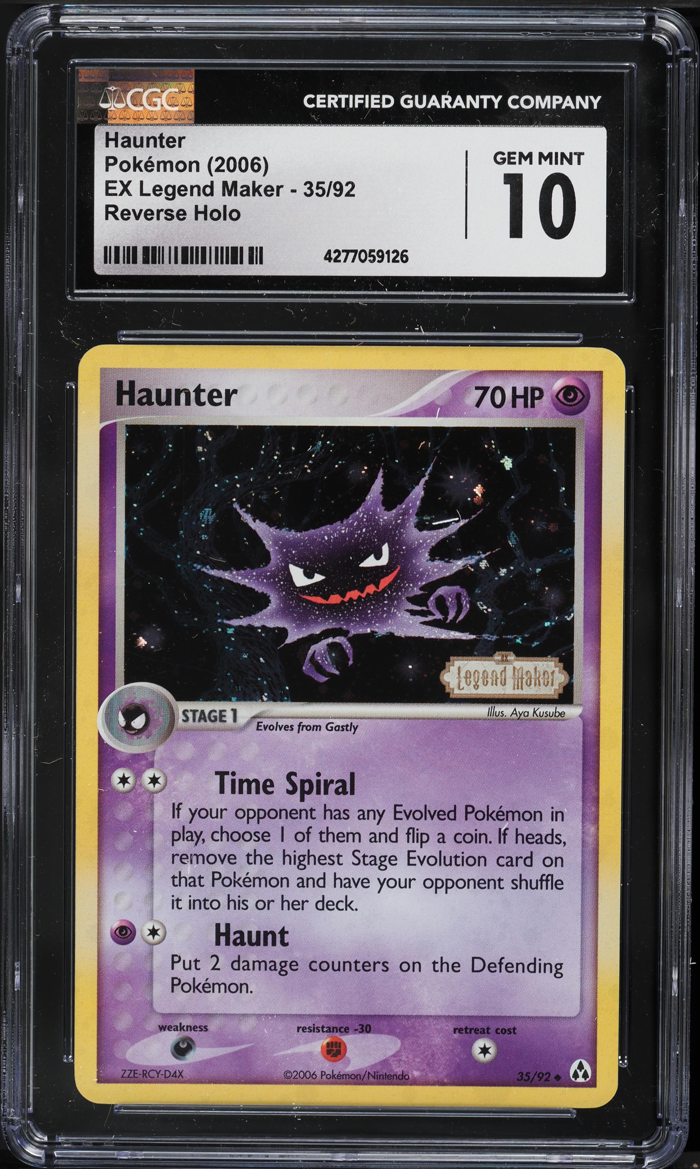 2006 Pokemon EX Legend Maker Reverse Holo Haunter #35 CGC 10 GEM MINT