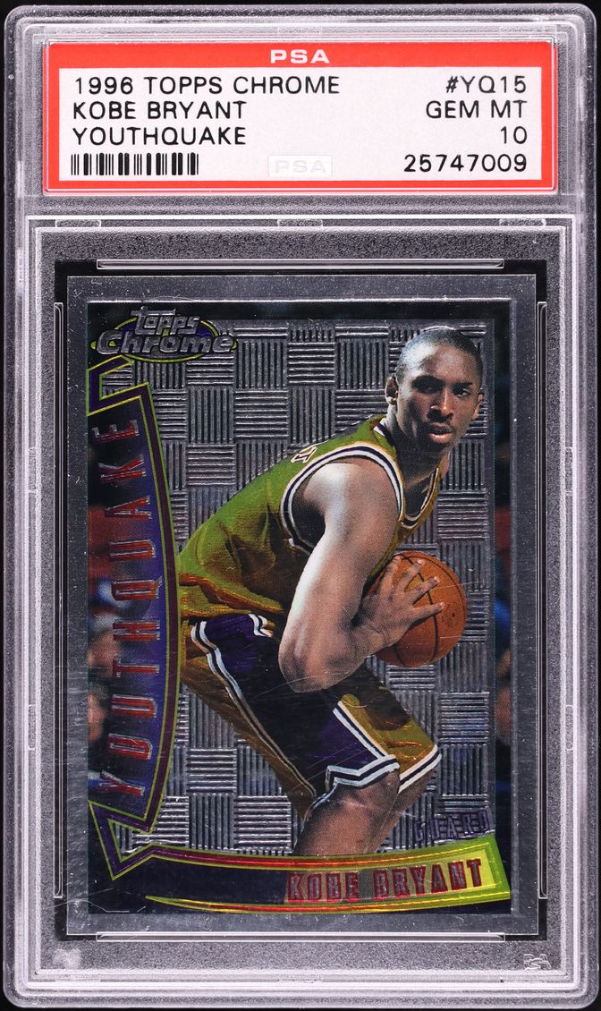 1996 Topps Chrome Youthquake Kobe Bryant ROOKIE #YQ15 PSA 10 GEM MINT
