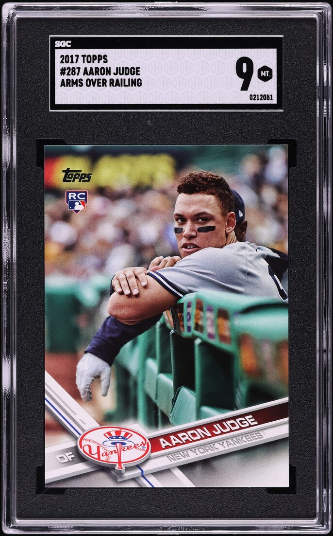 2017 Topps Arms Over Railing Aaron Judge ROOKIE #287 SGC 9 MINT