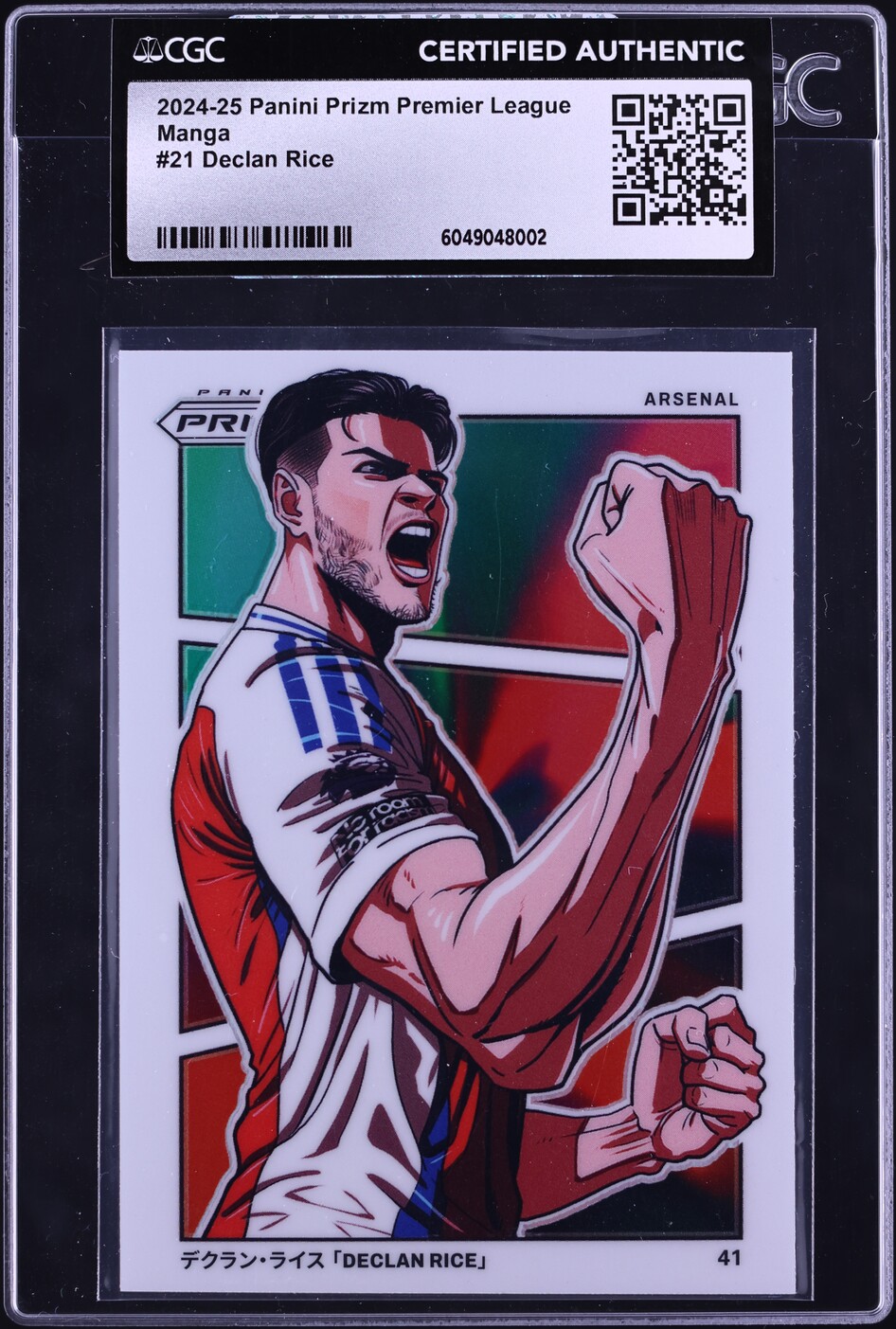 2024 Panini Prizm Premier League Manga Declan Rice #21 CGC AUTH