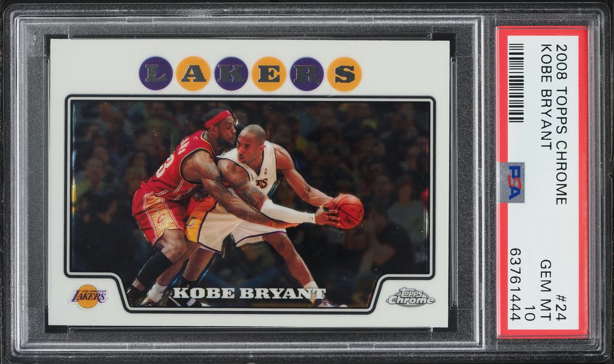 2008 Topps Chrome Kobe Bryant w/ LeBron James #24 PSA 10 GEM MINT - Photo 1