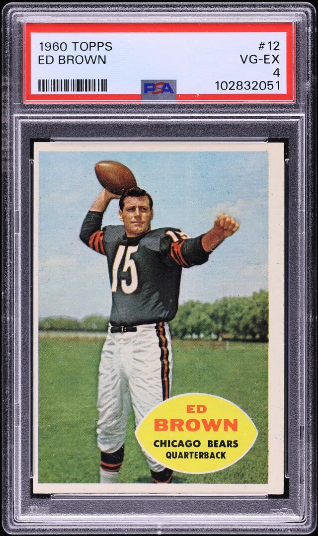 1960 Topps Football Ed Brown #12 PSA 4 VGEX