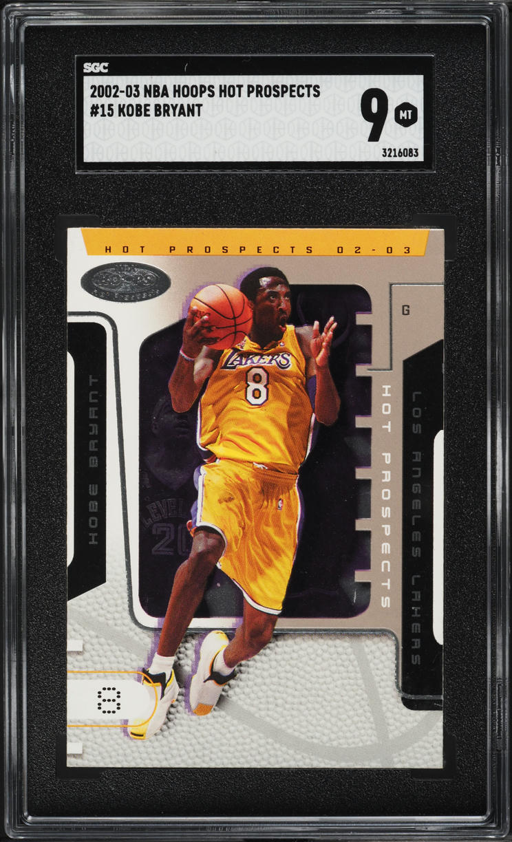 2002 Hoops Hot Prospects Kobe Bryant #15 SGC 9 MINT