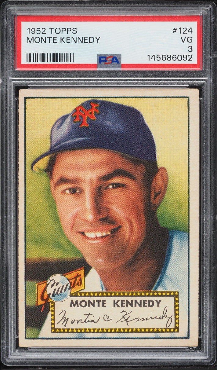 1952 Topps Monte Kennedy #124 PSA 3 VG