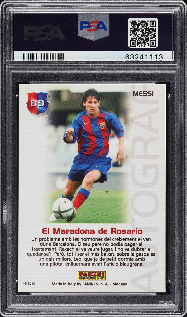 2004 Panini Sports Mega Cracks Barca Campio Lionel Messi ROOKIE #89 PSA 8 NM-MT