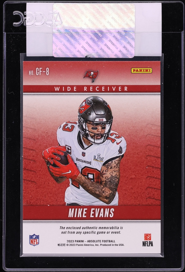 2023 Absolute Championship Mike Evans PATCH #CF-8 CGC AUTH
