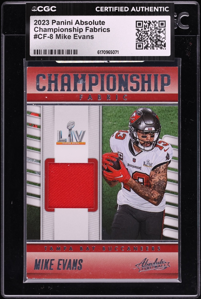 2023 Absolute Championship Mike Evans PATCH #CF-8 CGC AUTH