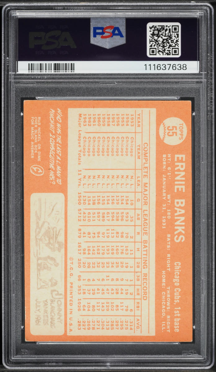 1964 Topps Ernie Banks #55 PSA 1.5 FR