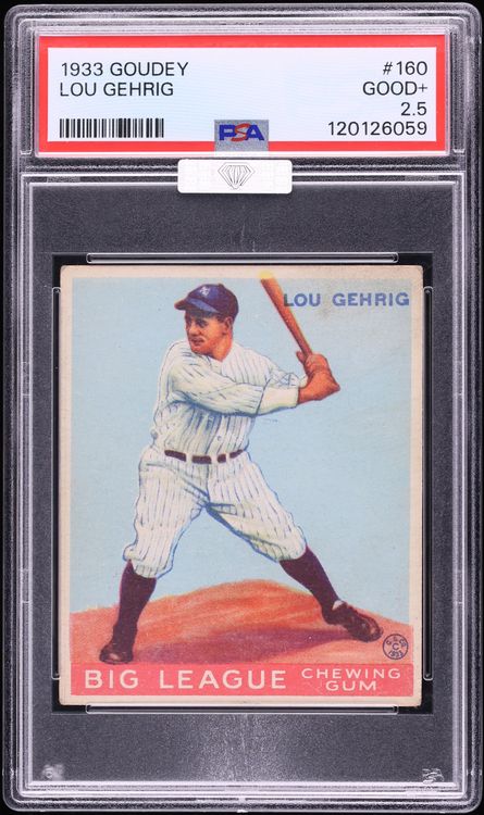 1933 Goudey Lou Gehrig #160 MBA PSA 2.5 GD+