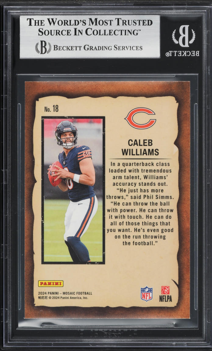 2024 Panini Mosaic Notoriety Caleb Williams ROOKIE #18 BGS 9 MINT