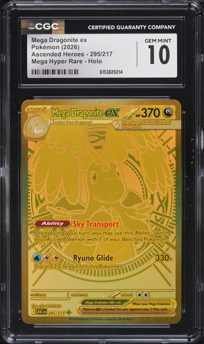 2026 Pokemon Mega Evolution Ascended Heroes MHR Mega Dragonite ex #295 CGC 10 GEM MINT