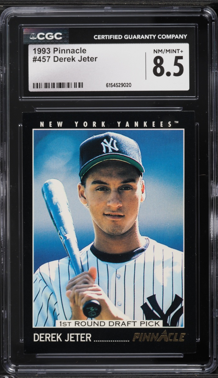 1993 Pinnacle Derek Jeter ROOKIE #457 CGC 8.5 NM-MT+