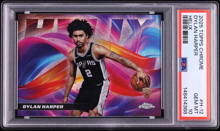 2025 Topps Chrome Helix Dylan Harper ROOKIE #H-12 PSA 10 GEM MINT