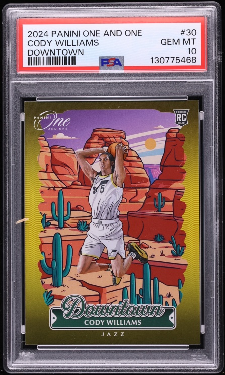 2024 Panini One And One Downtown Cody Williams ROOKIE #30 PSA 10 GEM MINT