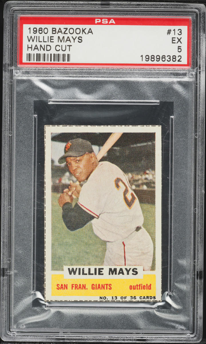 1960 Bazooka Willie Mays HAND CUT #13 PSA 5 EX