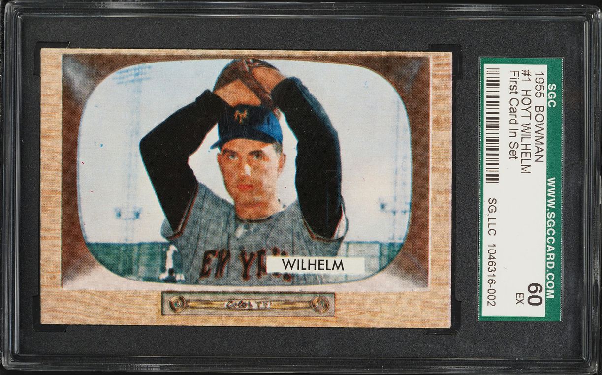 1955 Bowman Hoyt Wilhelm #1 SGC 5 EX