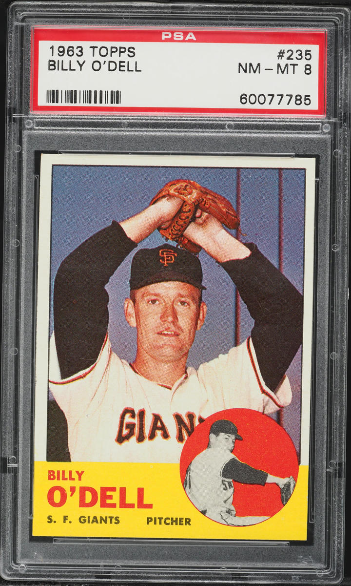 1963 Topps Billy O'Dell #235 PSA 8 NM-MT