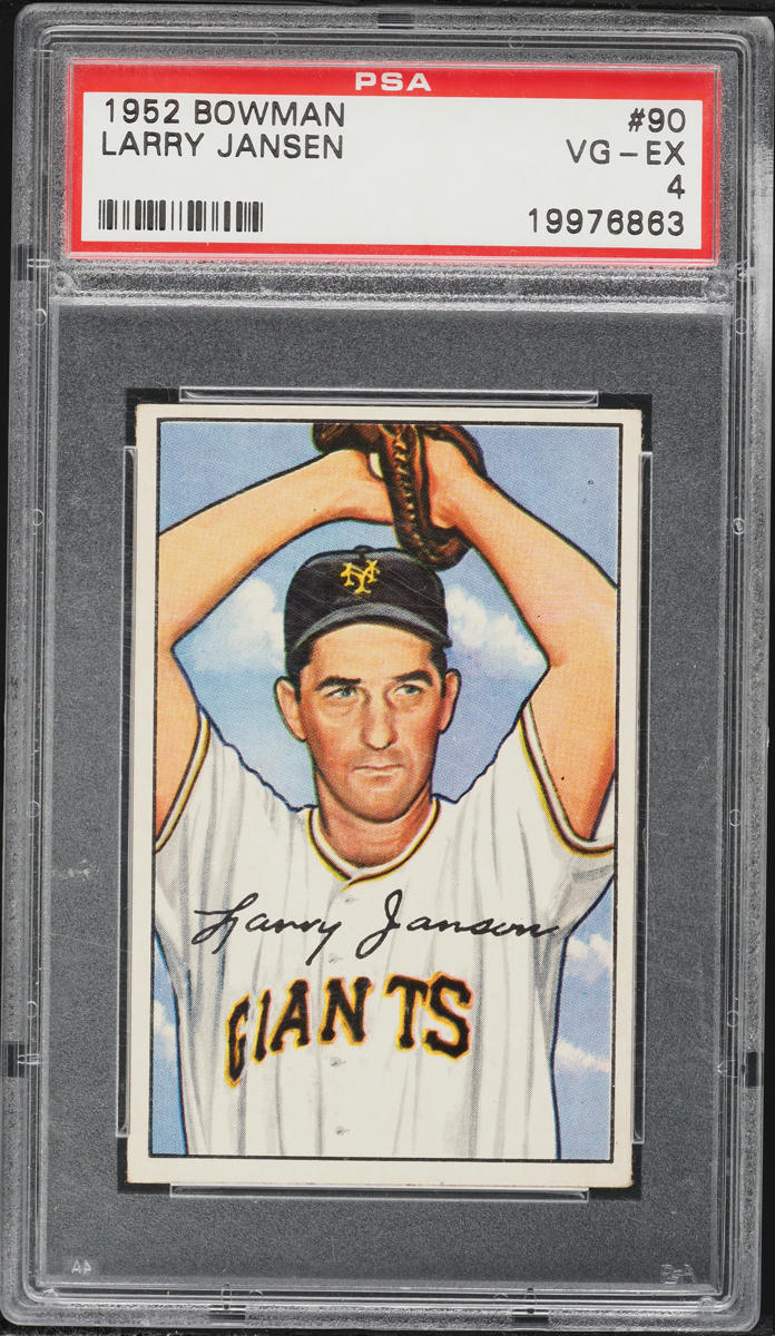 1952 Bowman Larry Jansen #90 PSA 4 VGEX