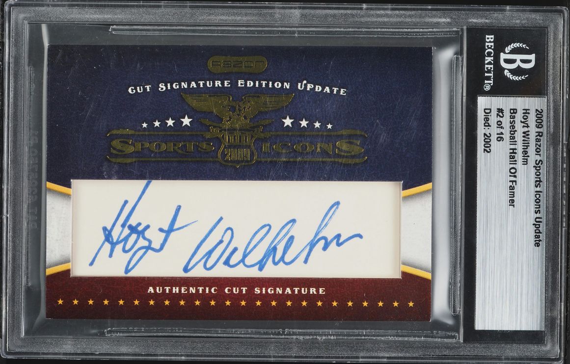 2009 Razor Sports Icons Cut Signature Edition Update Hoyt Wilhelm AUTO BGS AUTH