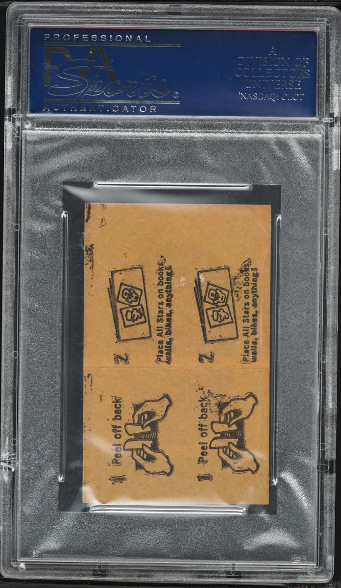 1963 Topps Peel-Offs Richie Ashburn INSTRUCTION BACK PSA 6 EXMT