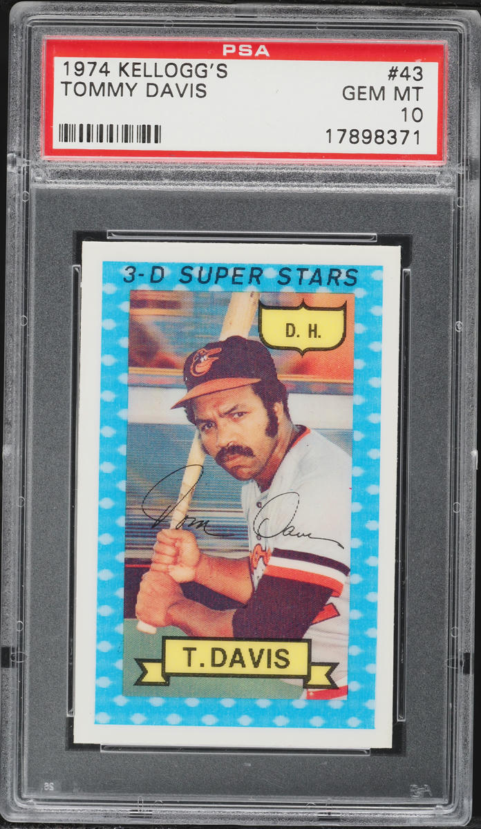 1974 Kellogg's Tommy Davis #43 PSA 10 GEM MINT