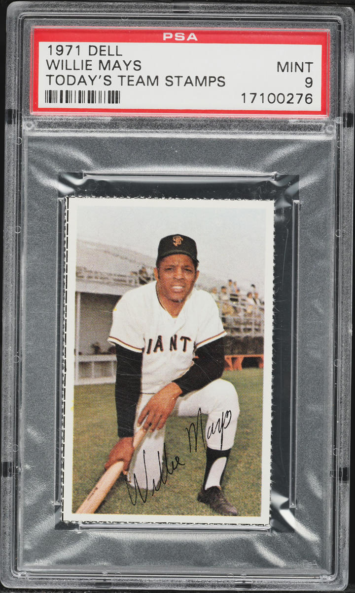 1971 Dell Today's Team Stamps Willie Mays PSA 9 MINT