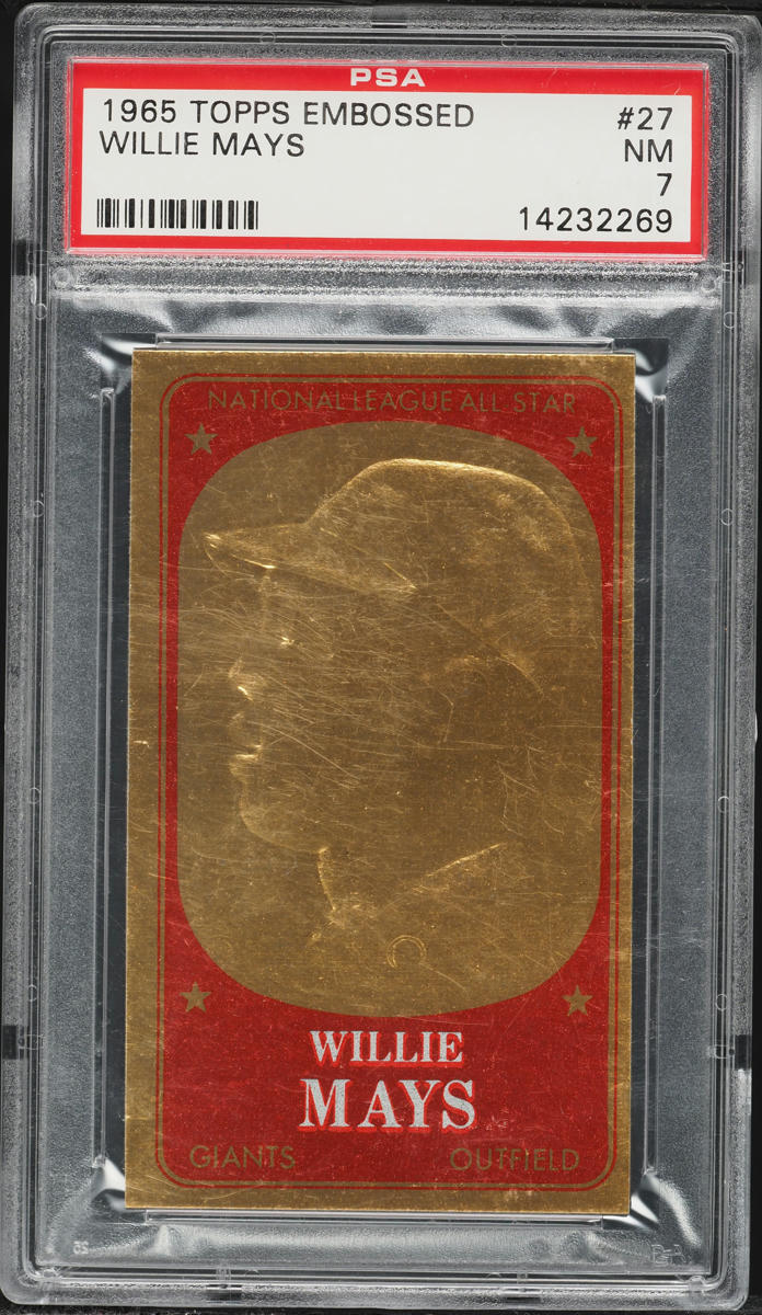 1965 Topps Embossed Willie Mays #27 PSA 7 NRMT