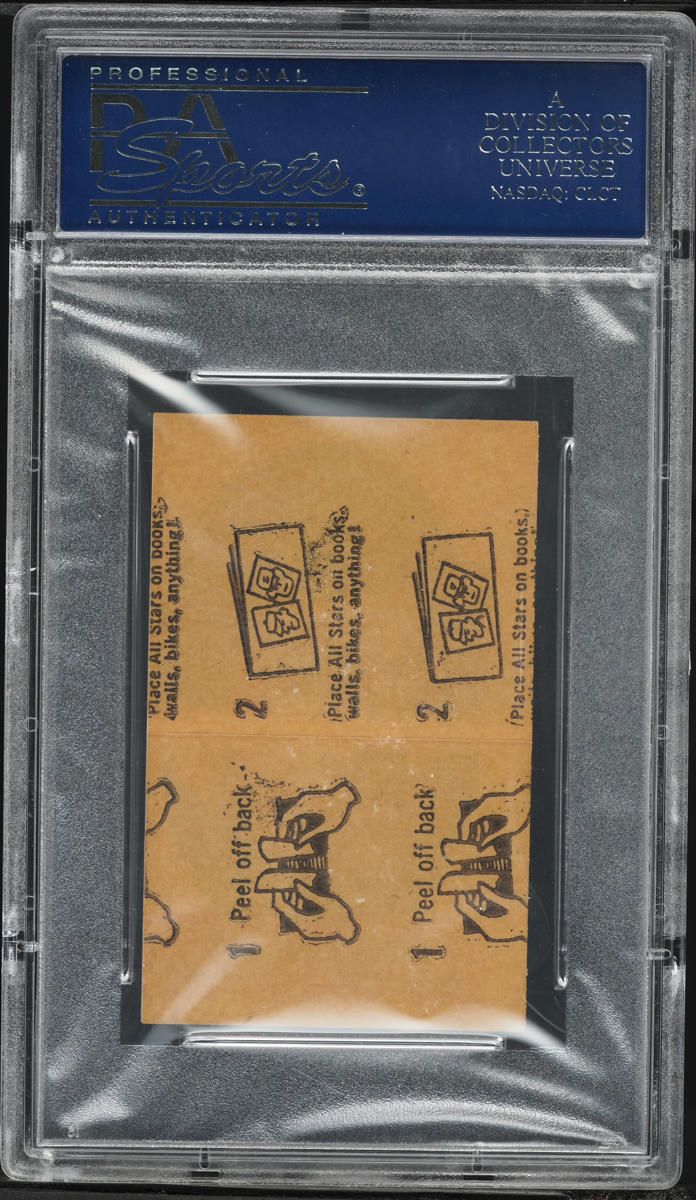 1963 Topps Peel-Offs Camilo Pascual INSTRUCTION BACK PSA 8(mc) NM-MT