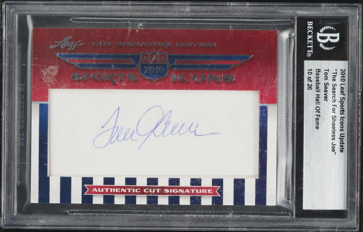 2010 Leaf Sports Icons Cut Signature Edition Tom Seaver AUTO BGS AUTH