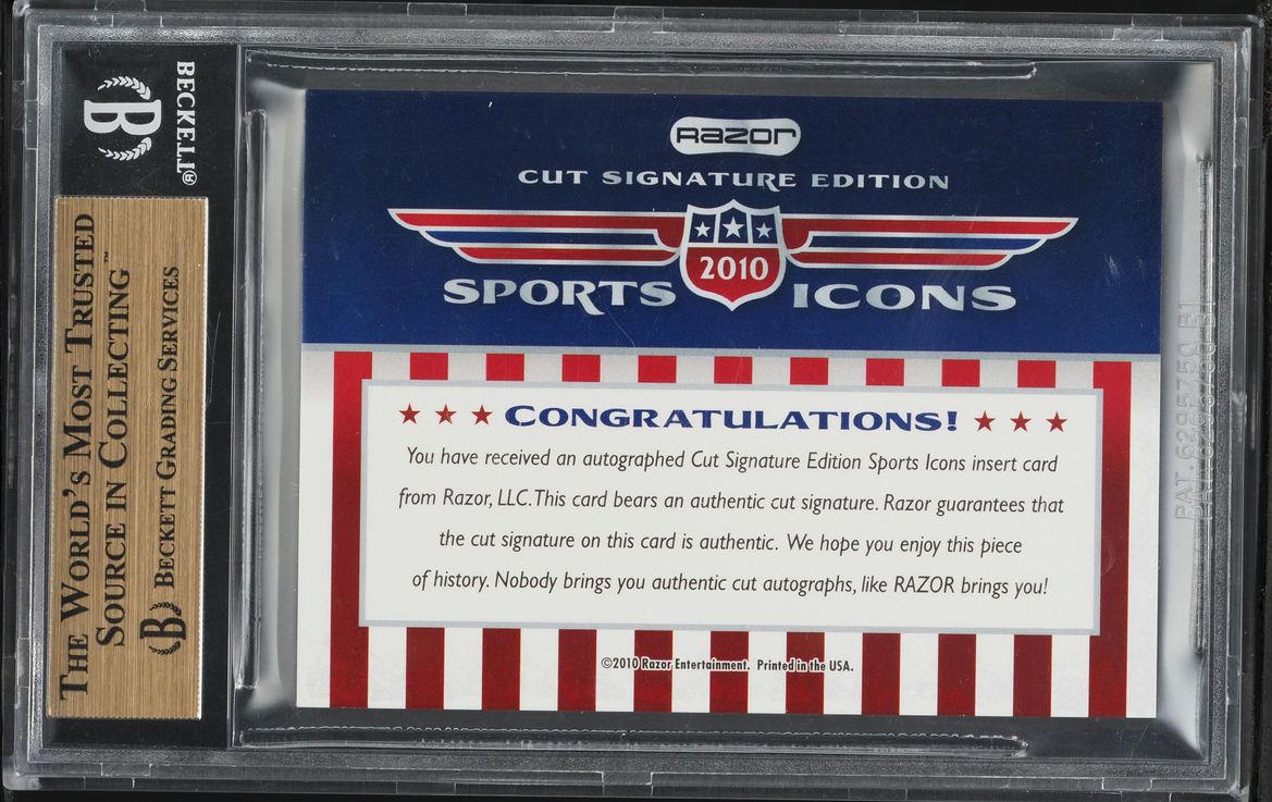 2010 Razor Sports Icons Cut Signature Edition Harmon Killebrew AUTO BGS AUTH