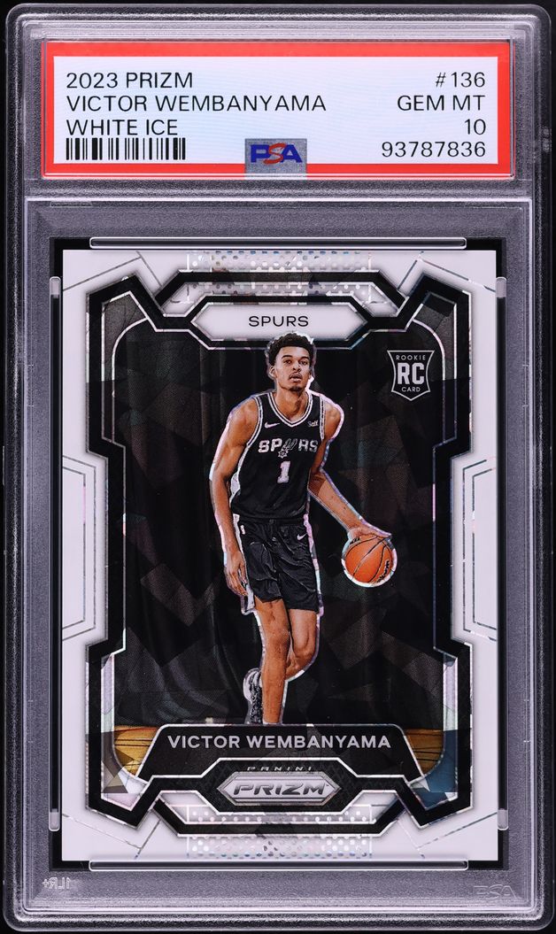 2023 Panini Prizm White Ice Victor Wembanyama ROOKIE /35 #136 PSA 10 GEM MINT