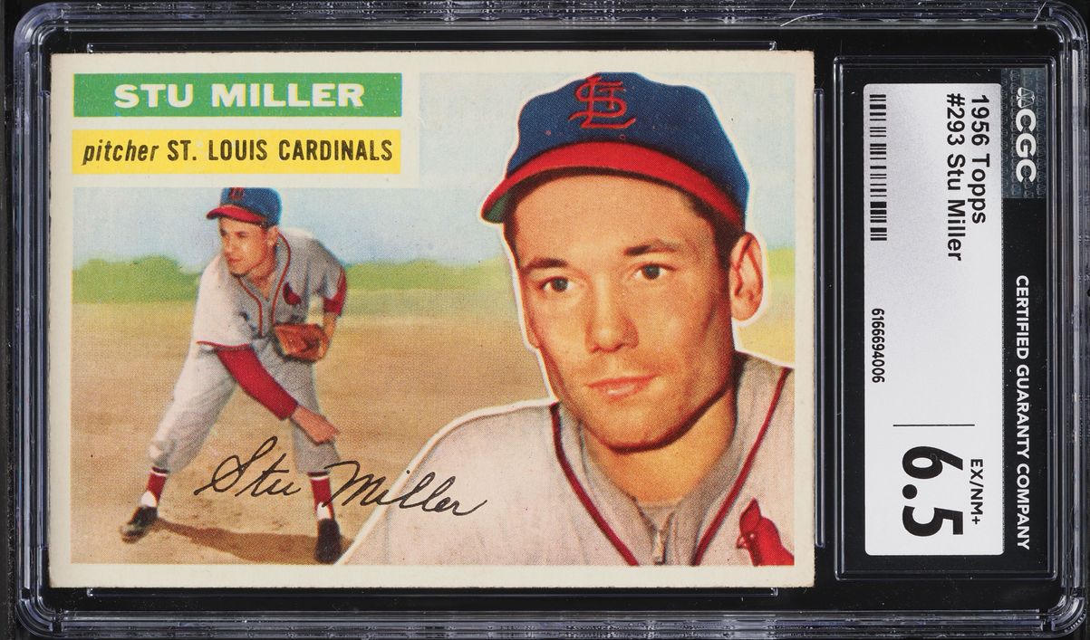 1956 Topps Stu Miller #293 CGC 6.5 EXMT+