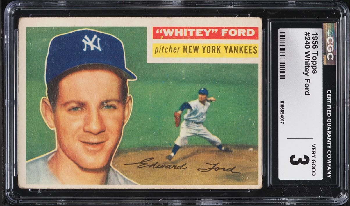 1956 Topps Whitey Ford #240 CGC 3 VG