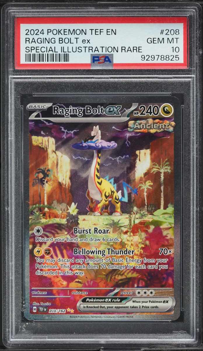 2024 Pokemon SV Temporal Forces Special Illustration Rare Raging Bolt ex PSA 10