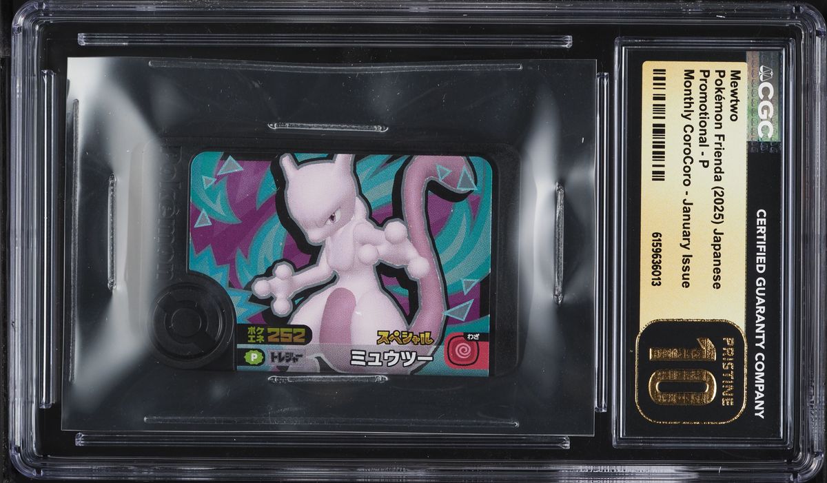 2025 Pokemon Japanese Frienda Promo Monthly Corocoro January Issue Mewtwo #P CGC 10 Pristine