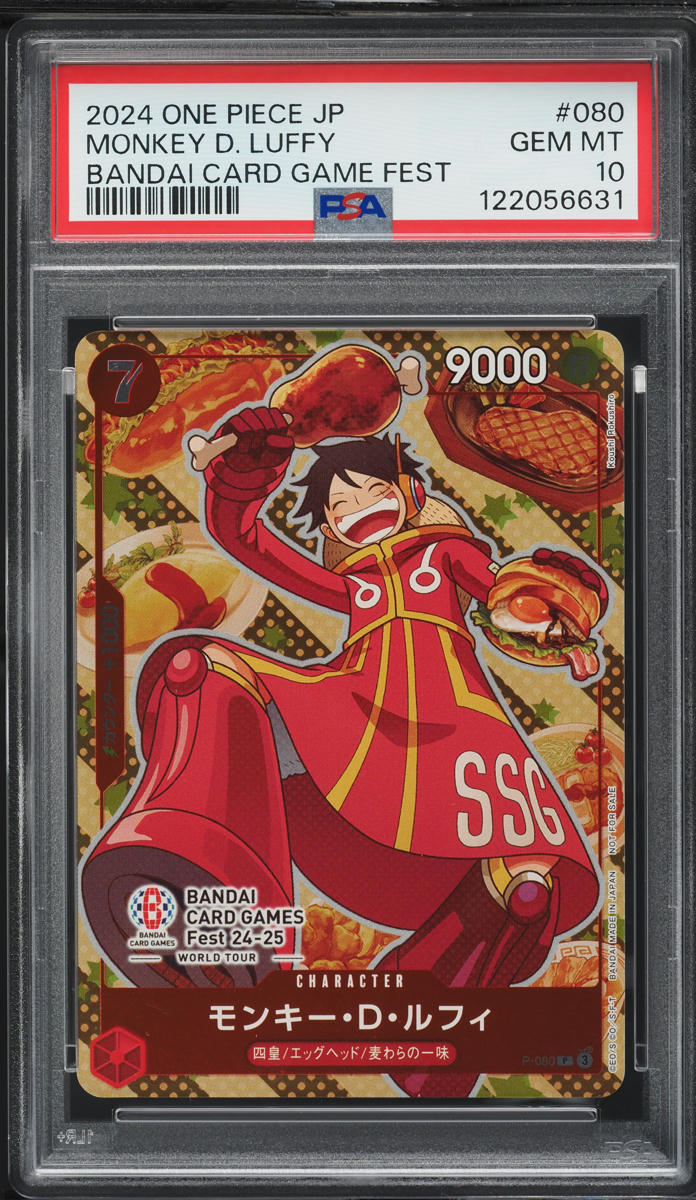 2024 One Piece Japanese Promos Bandai Game Fest Monkey D. Luffy #P-080 PSA 10